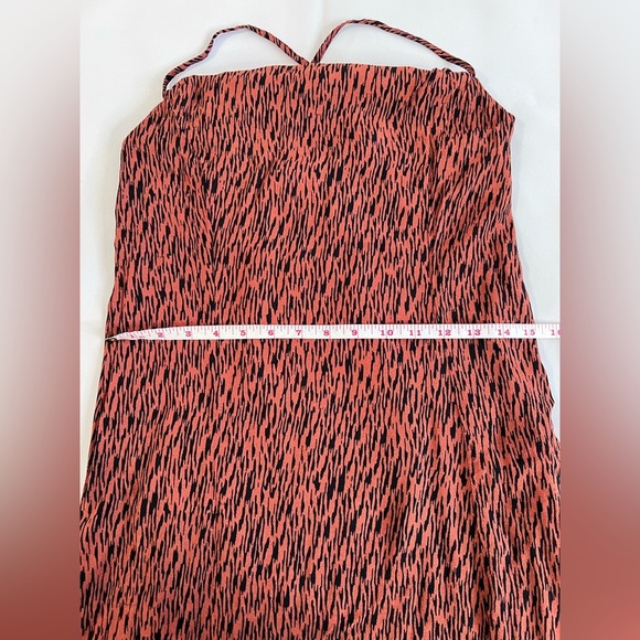 Leith MIDI Dress Rust Henna Size XS Women’s Zipper On The Side - Picture 4 of 13